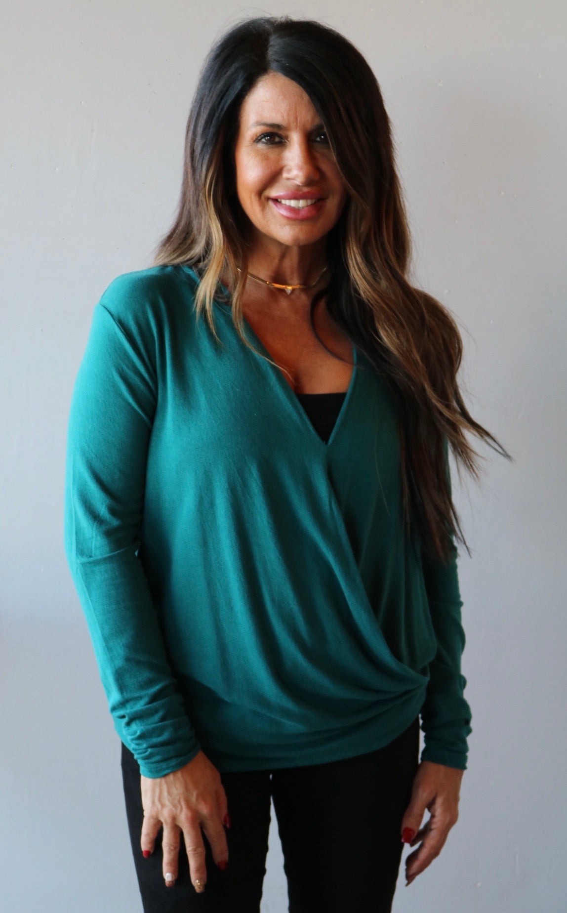 BOBI  CosmoJersey MYSTIQUE Surplice Top