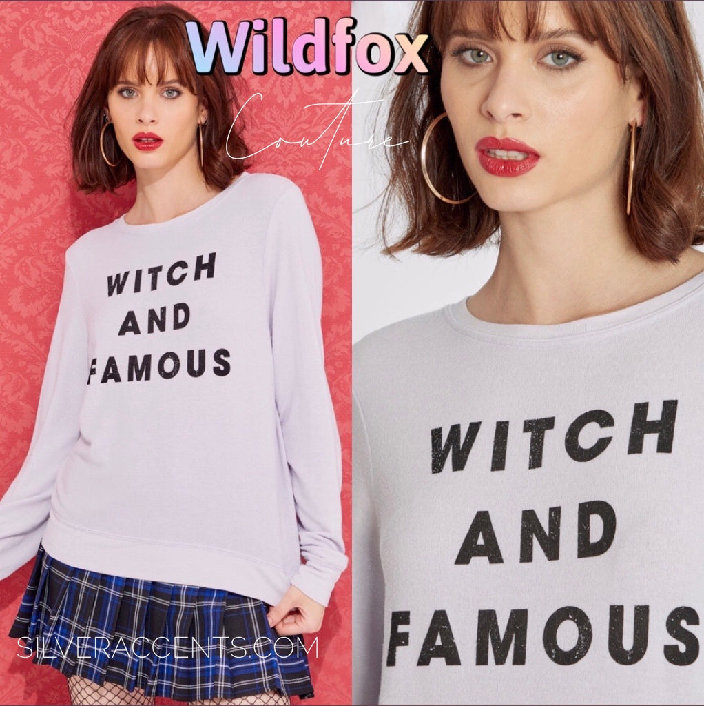 WILDFOX COUTURE Muse WITCH AND FAMOUS Baggy Beach Pullover Top