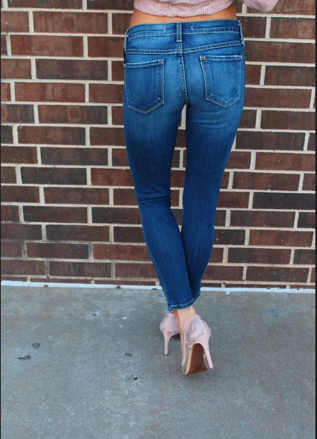 FLYING MONKEY Distressed GEM BLUE Ankle Skinny Jeans