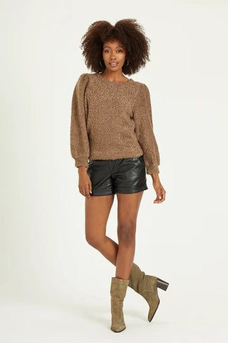 DEAR JOHN MidRise HAMPTON Vegan Leather Shorts