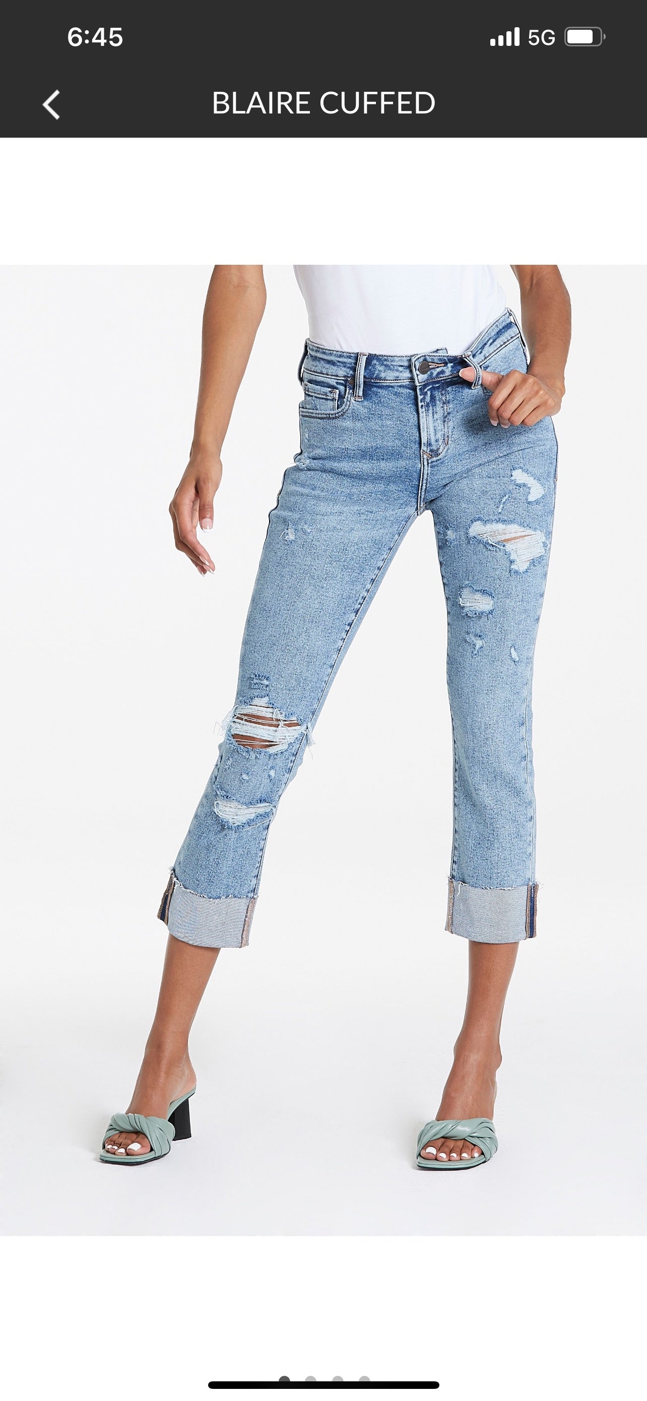 DEAR JOHN HiRise BLAIRE Cuffed FrayHem Jeans