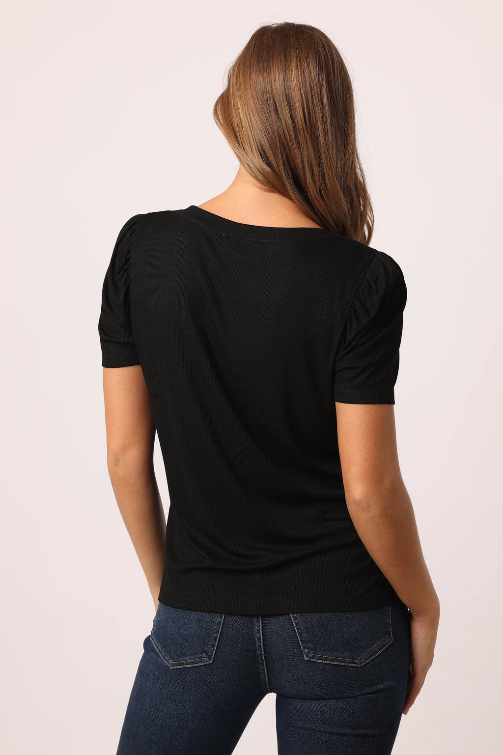 ANOTHER LOVE Shirred SIENA Short~Sleeve Top