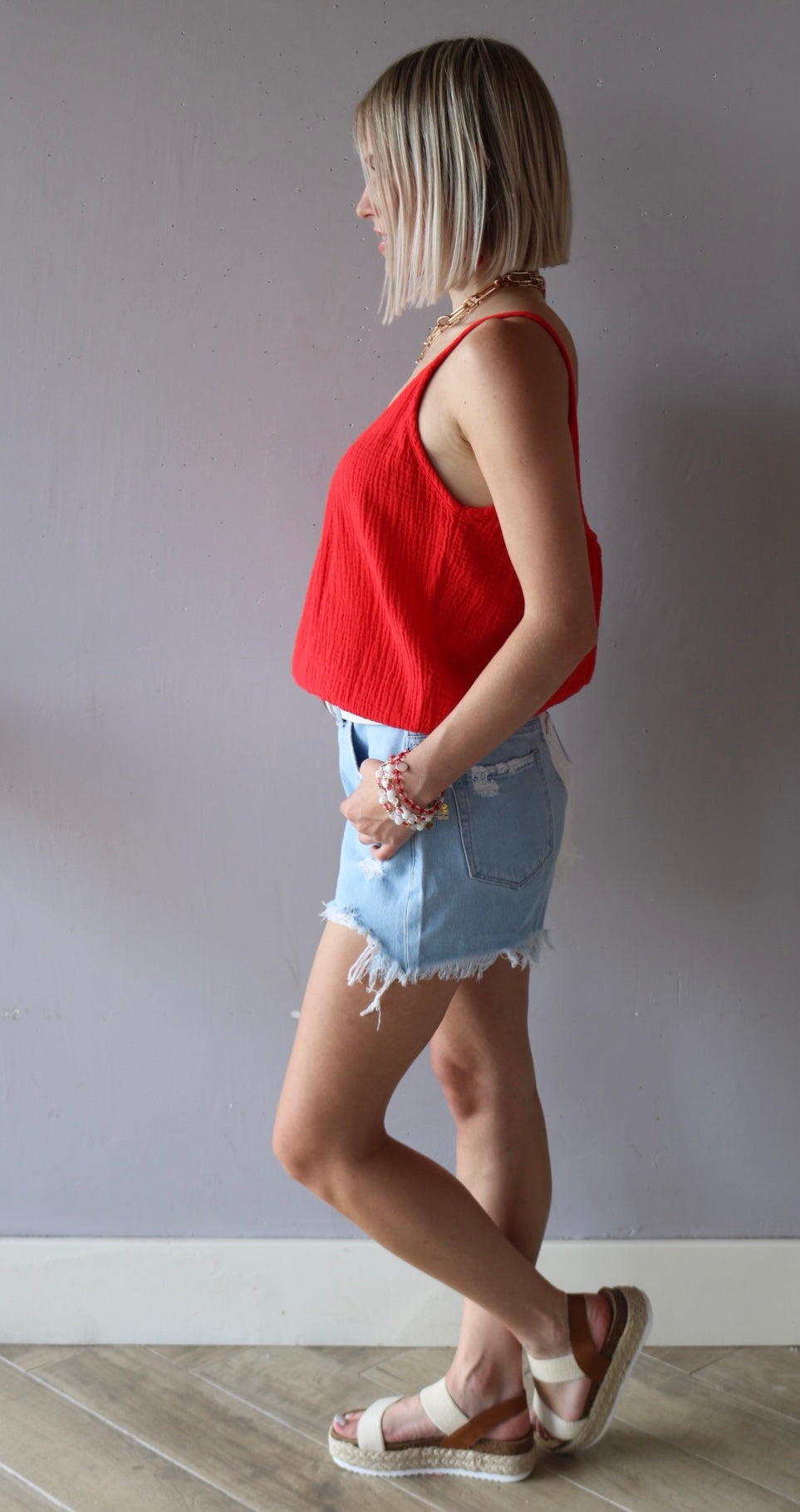 VERVET ColorBlock REBECCA High Rise Shorts