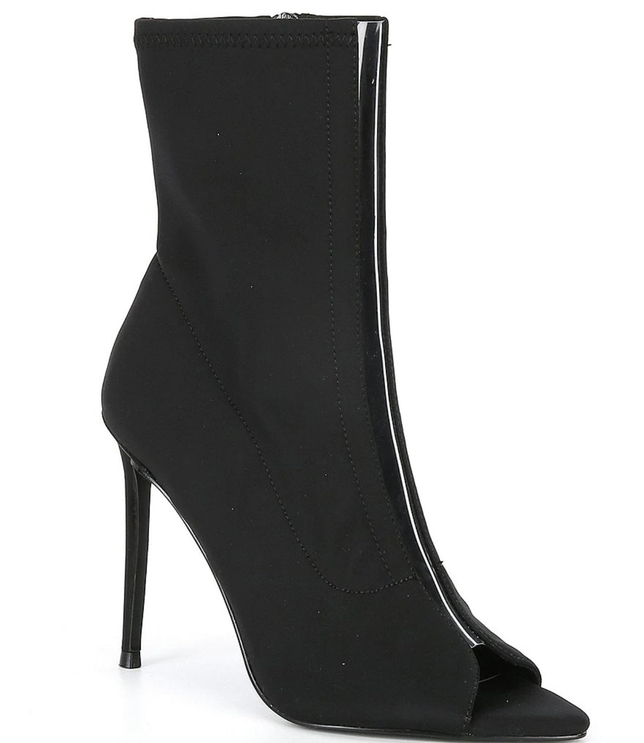 STEVE MADDEN Peeptoe FINLEY Clear Detail Bootie