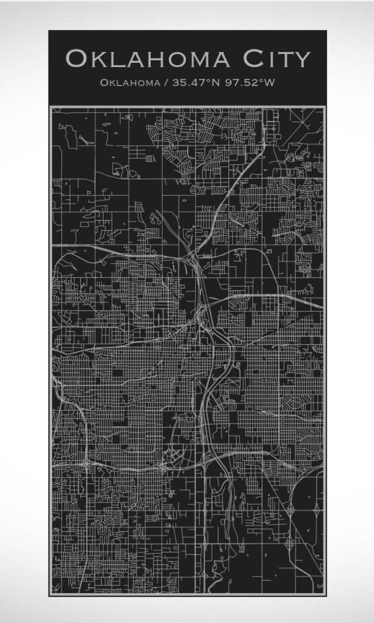 ROAD TAKEN Engraved Map Insulated Bottle