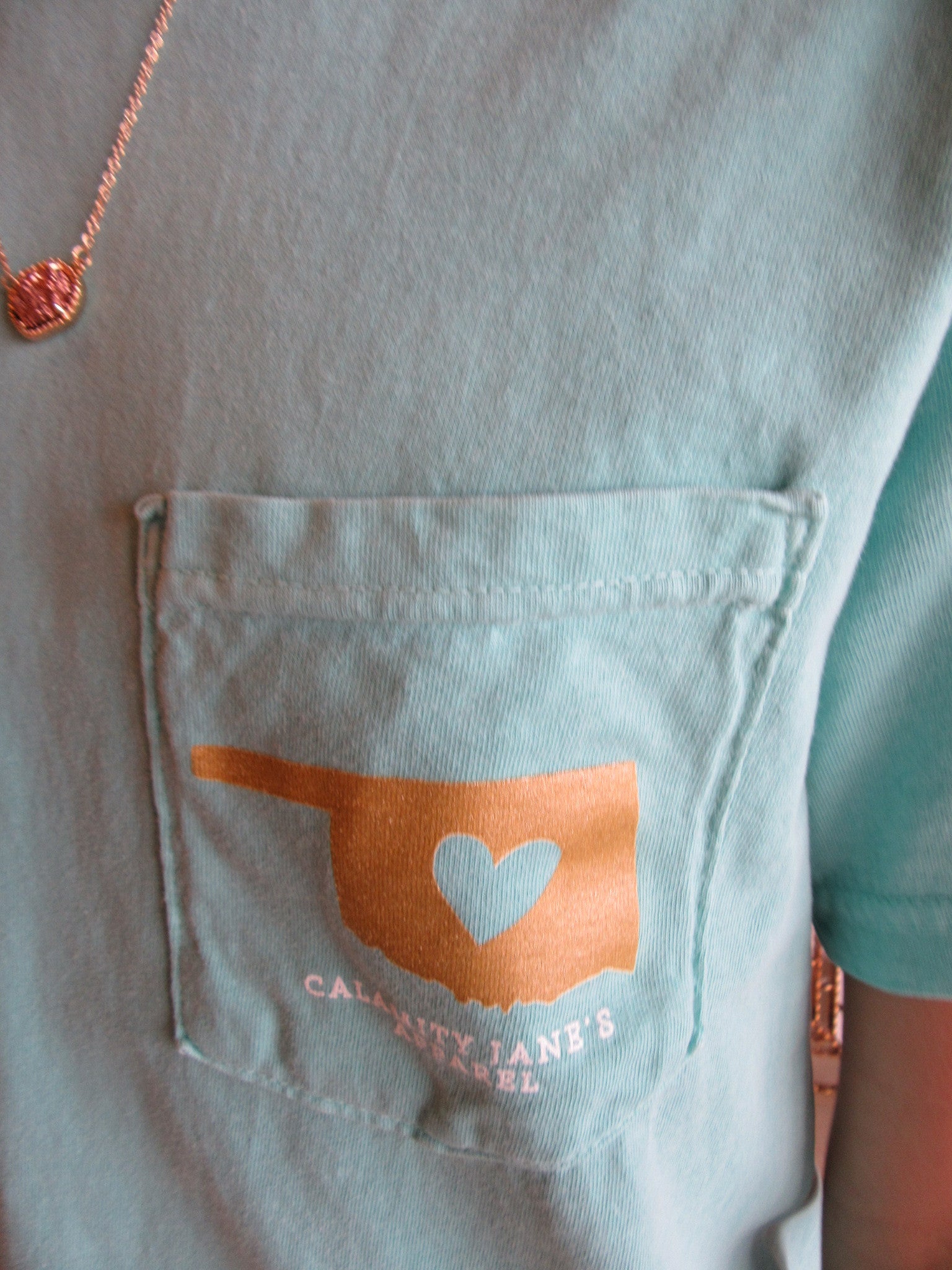 Floral OK Roots Comfort Colors Tee Top