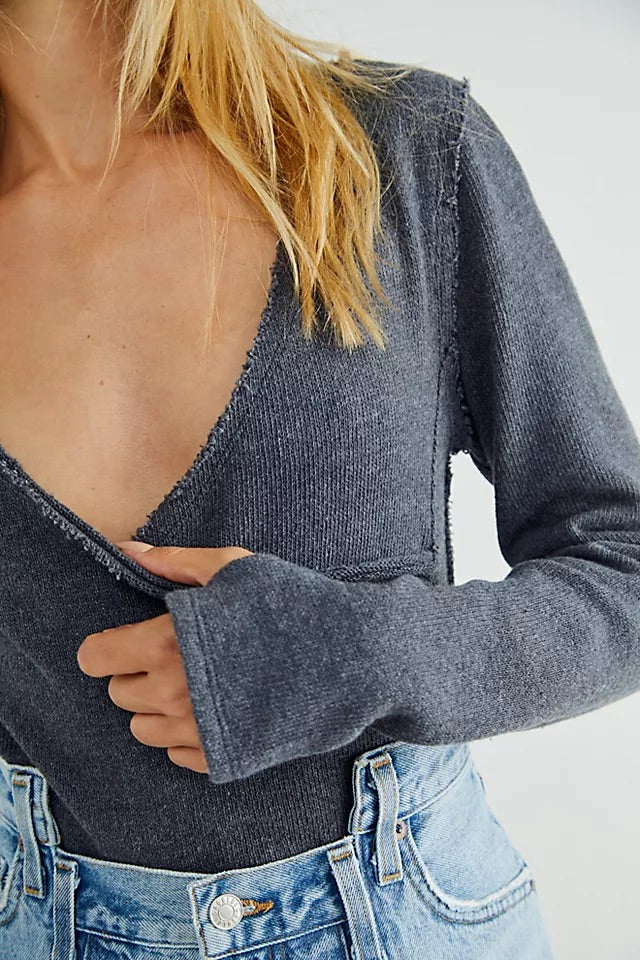 FREE PEOPLE Wrap LIKE A BOSS Raw Hem Top