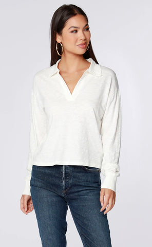 BOBI Split Neck WRATH Collared Top