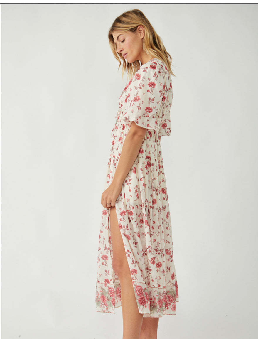 FREE PEOPLE Print LYSETTE Peasant Maxi Dress