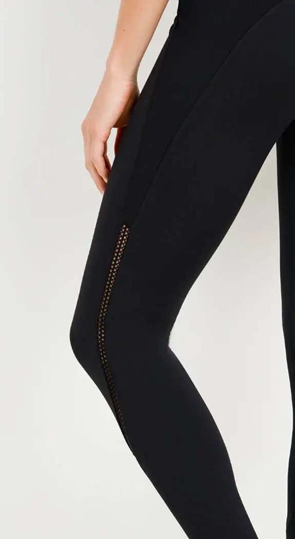 MONO B Black PIXIE ZigZag WrapAround High Waisted Leggings