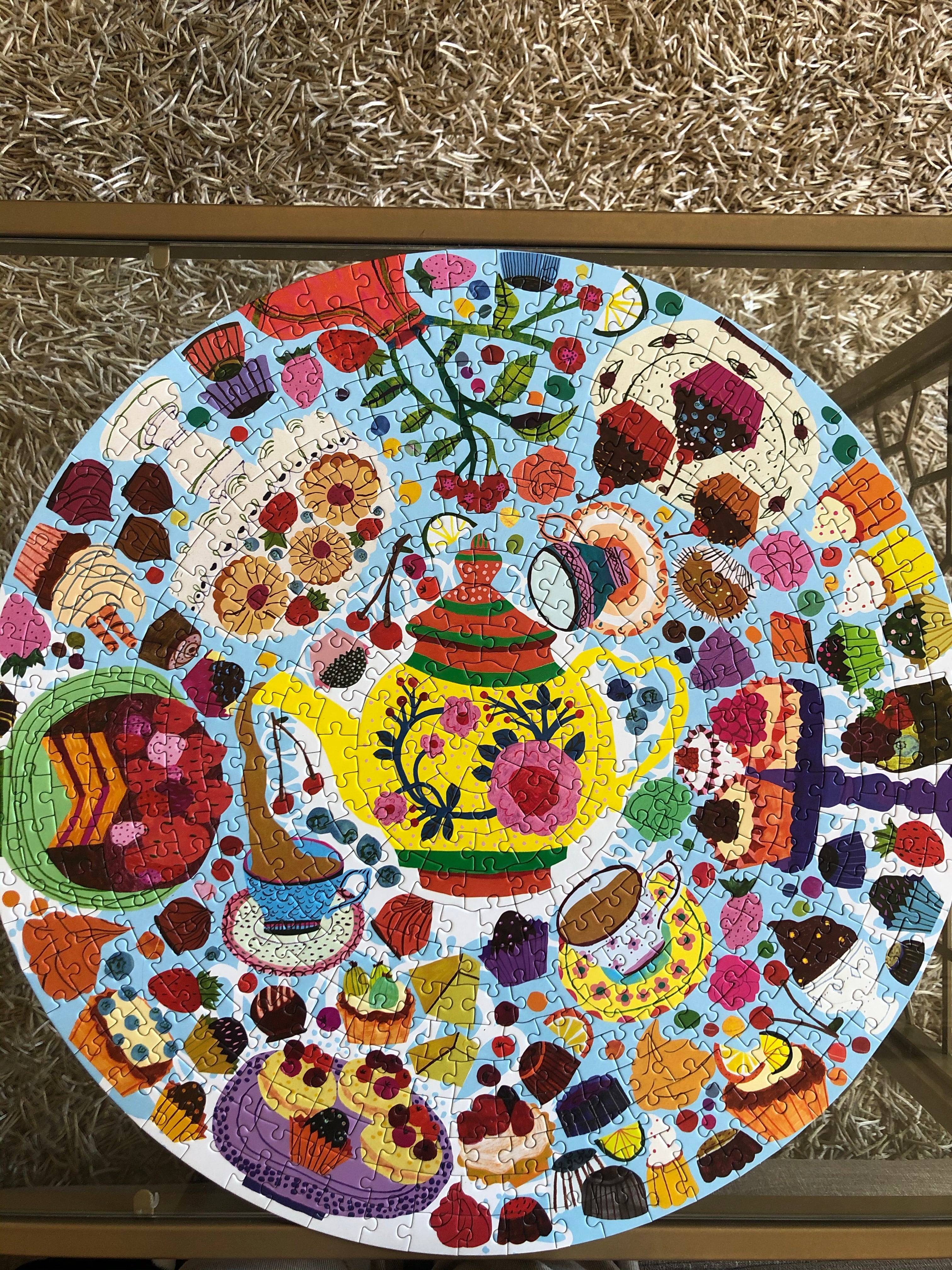 EEBOO Piece & Love 500 Pc ROUND Puzzle