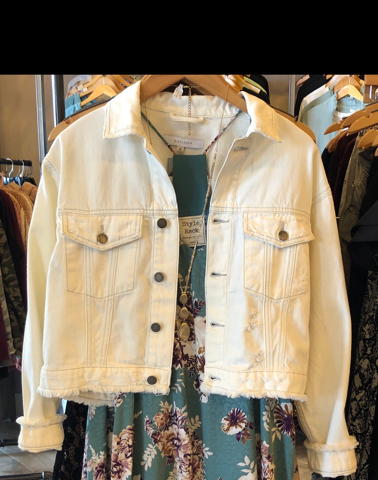 ROCKSTAR OverSize Crop Denim Jacket