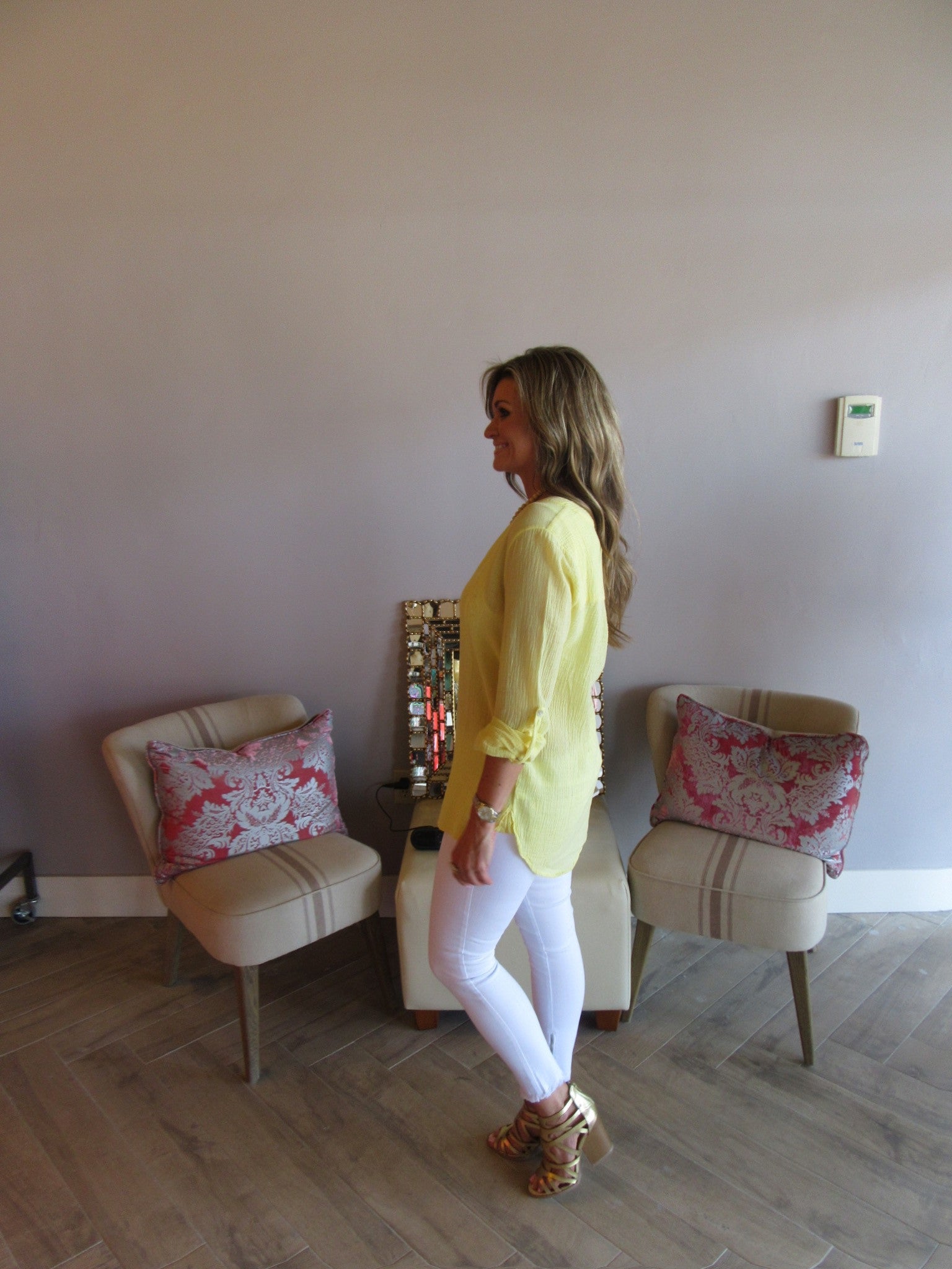 BOBI Gauze VINEYARD RollSleeve Tunic Top