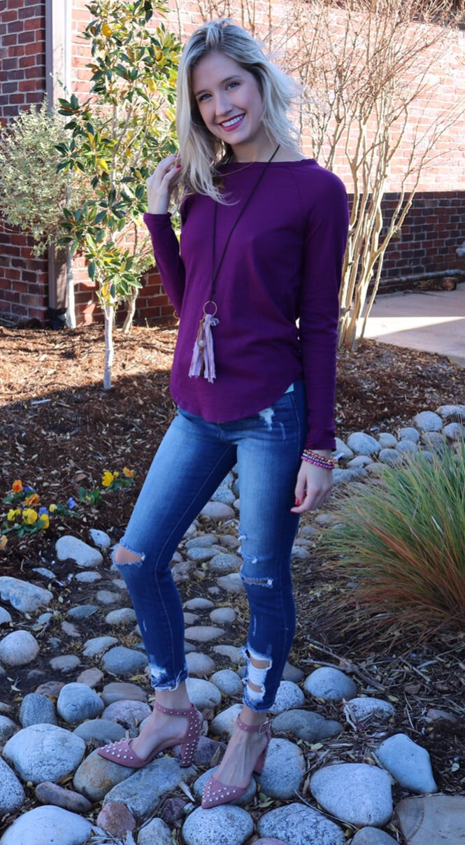 BOBI Jersey ELICIT Cutout CowlBack Top