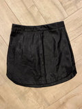 Mittoshop SENSATIONS VeganLeather ScoopHem Skirt