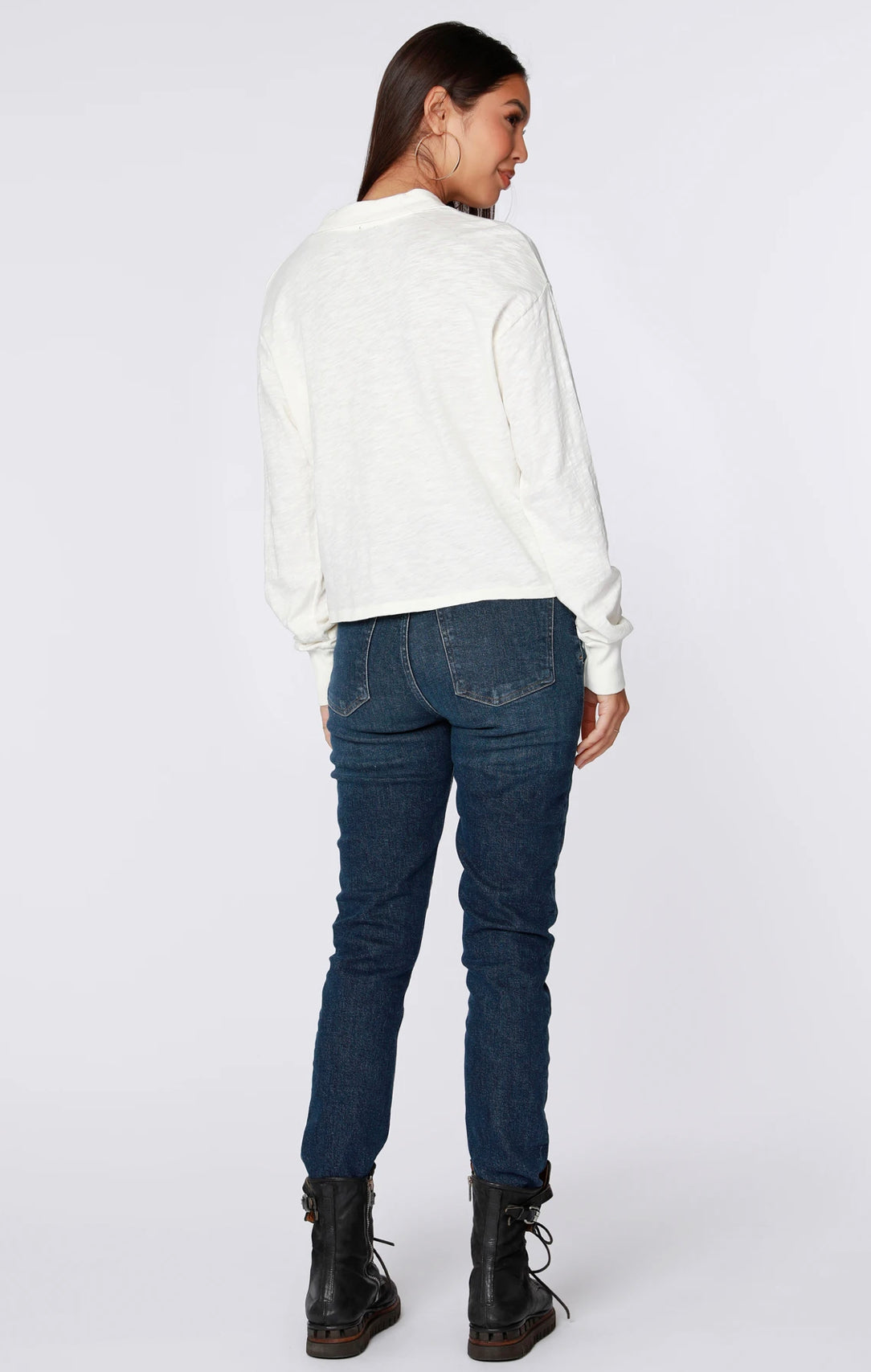 BOBI Split Neck WRATH Collared Top