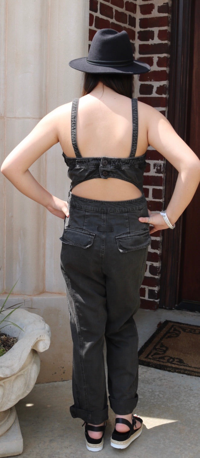 FREE PEOPLE SquareNeck GO WEST Utility Jumpsuit