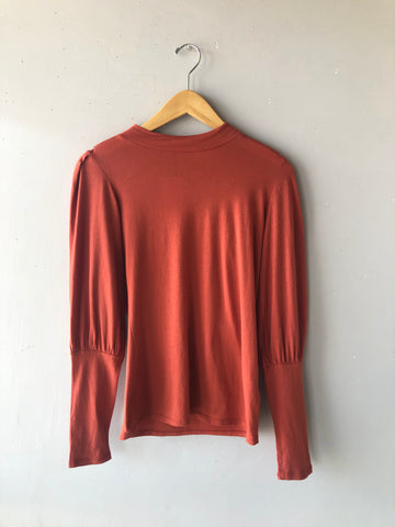 BOBI Mock Neck BISHOP Sleeve TEE