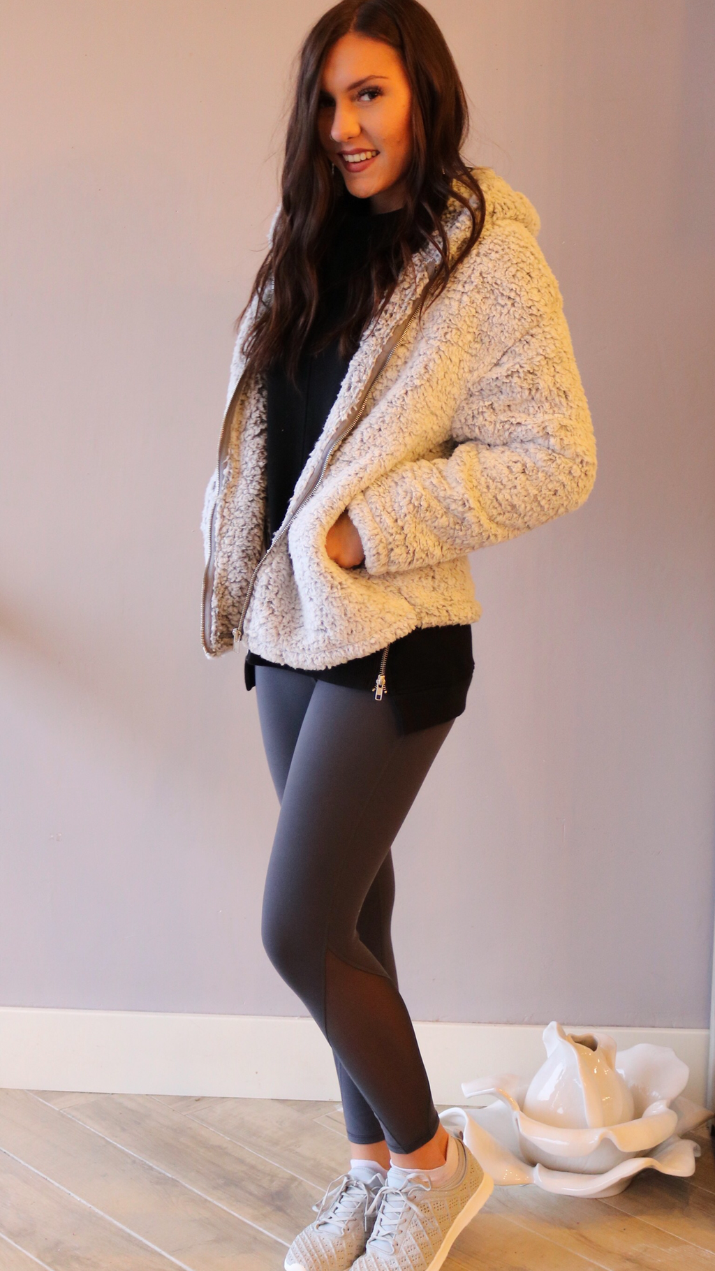 FROLIC SuperSoft Sherpa Zip Hoodie Jacket Top