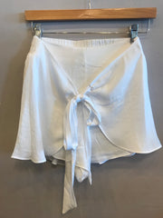 DELEGATE Tie Front Wrap Silk Shorts
