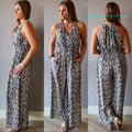 IMPRESSIONS Python  V-Neck Smock Bust WideLeg Jumpsuit