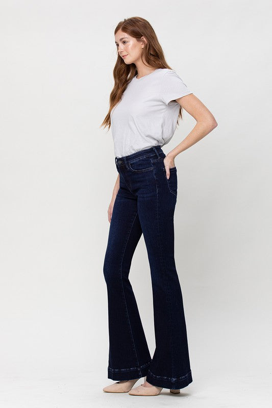 VERVET Hi~Rise BELLA FashionHem Flare Jean