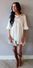 FREE PEOPLE Pleated TAKE A SPIN Babydoll Tunic Dress