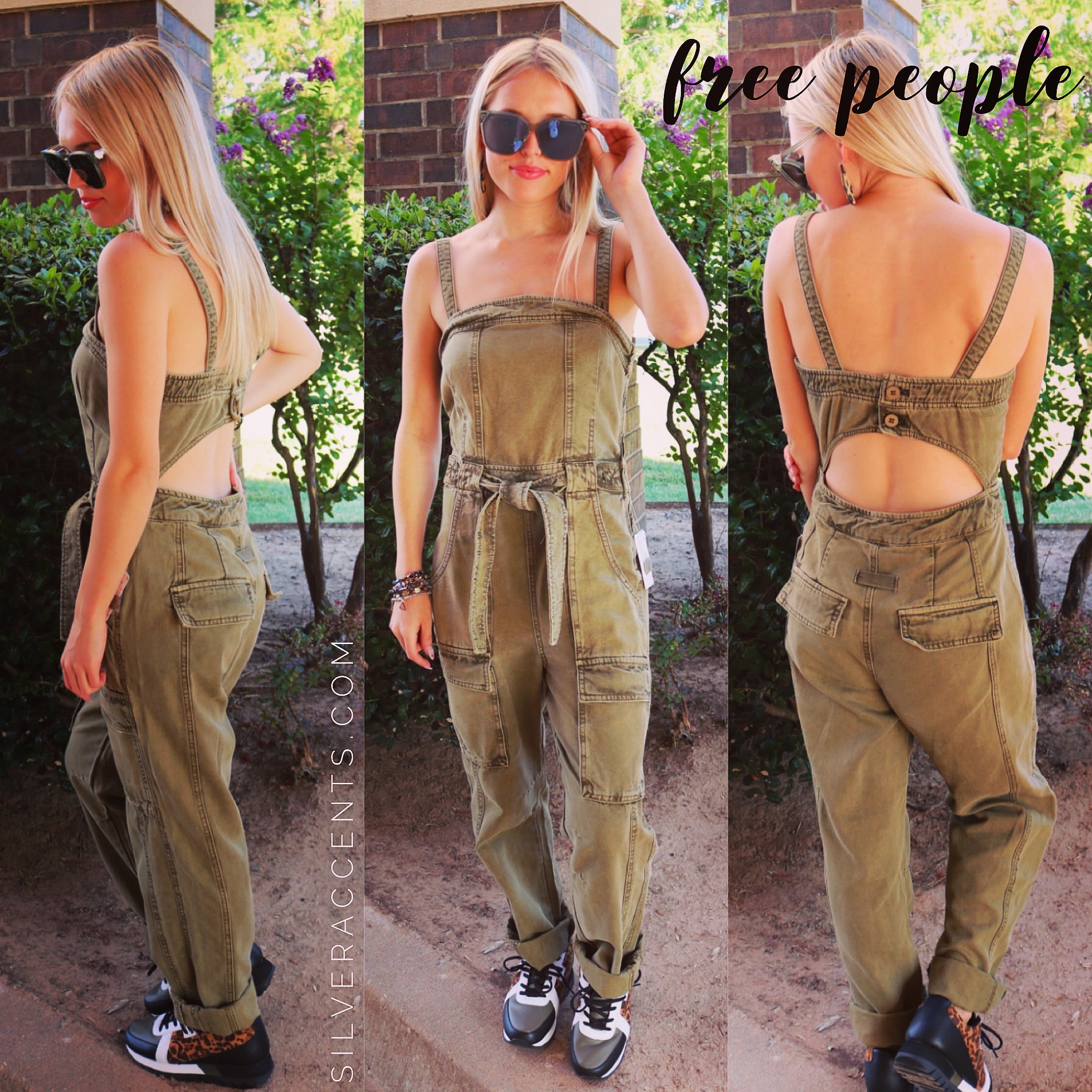 FREE PEOPLE SquareNeck GO WEST Utility Jumpsuit