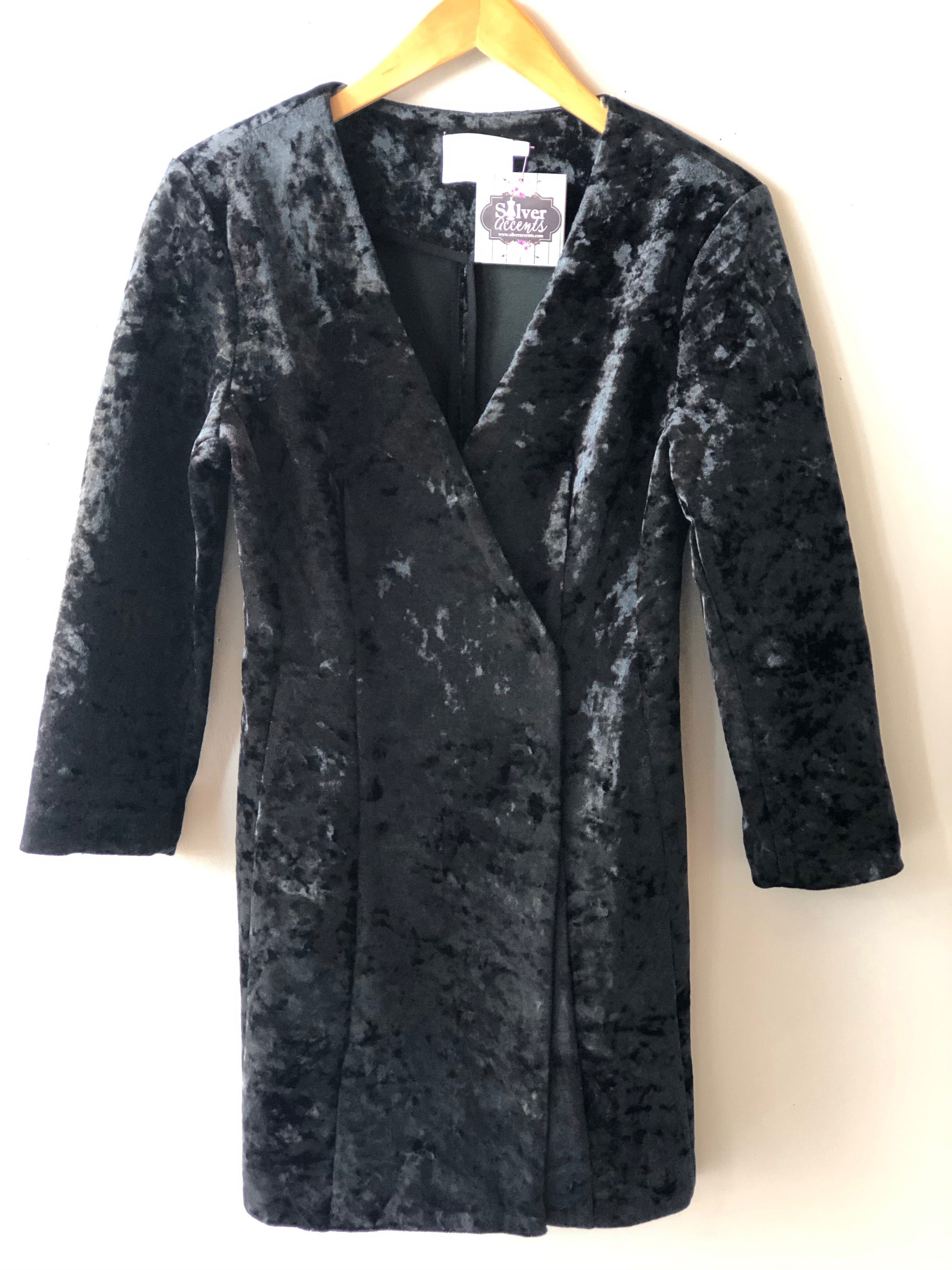 CONTENTMENT Velvet Blazer A-Line Dress