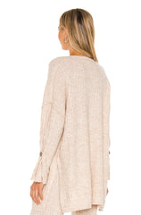 FREE PEOPLE RibKnit AROUND THE CLOCK Pullover Top