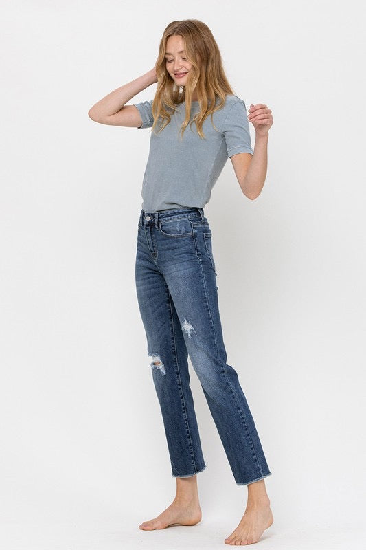 VERVET MidRise AMBER Straight Leg Jeans