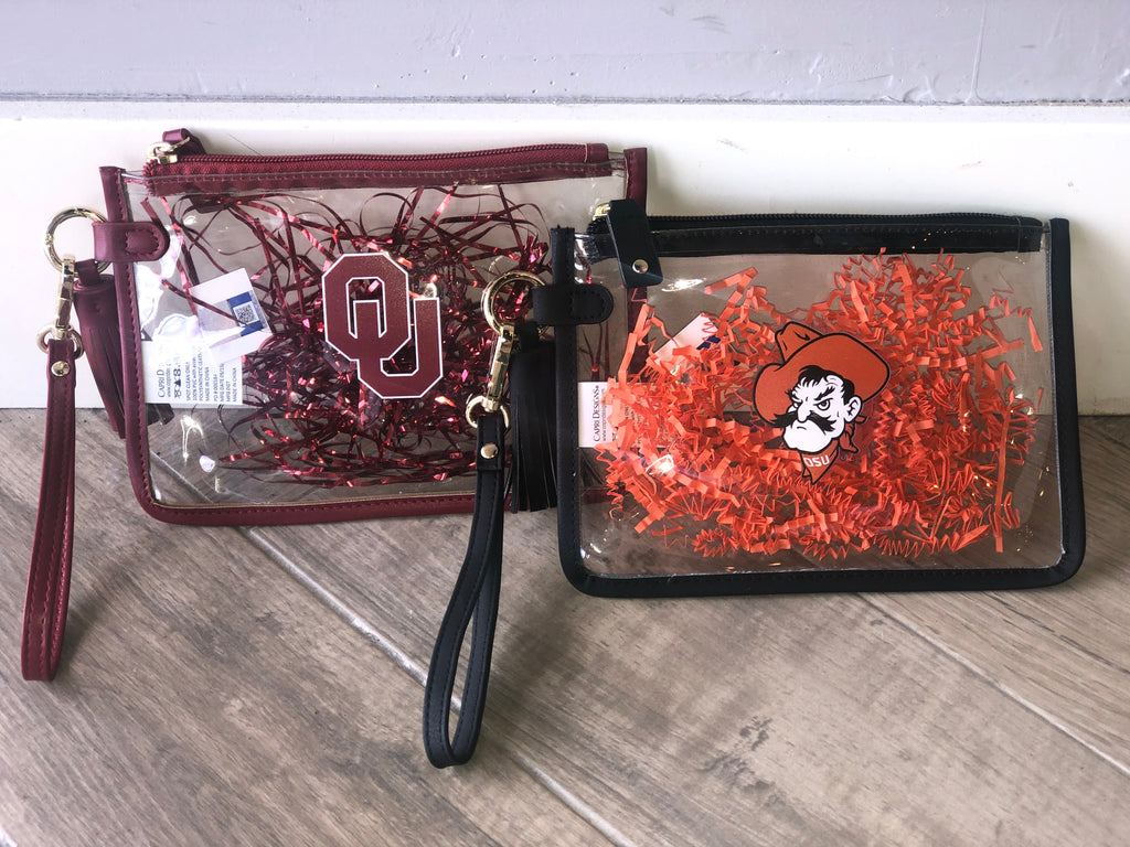 CD NCAA Logo Clear Wristlet Bag