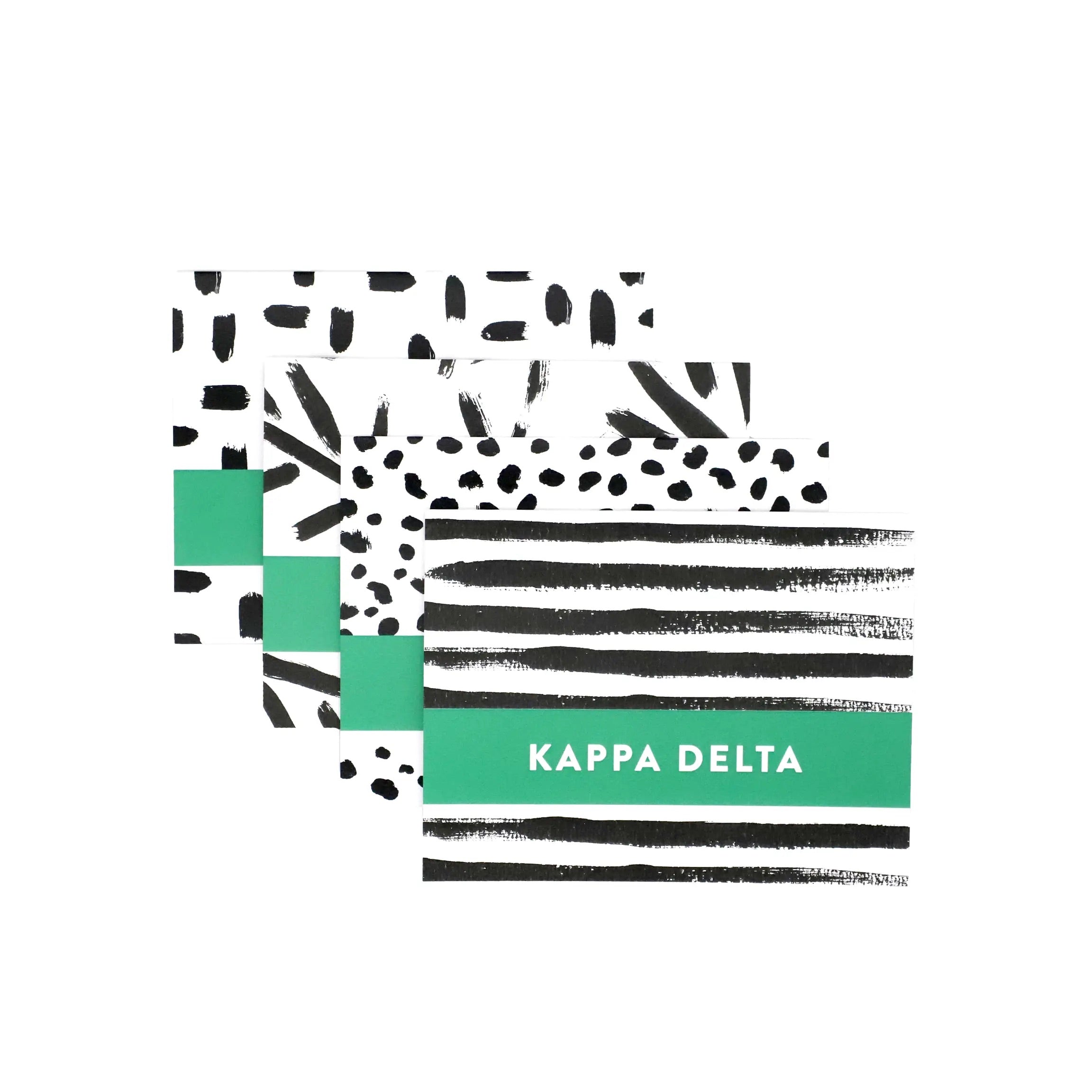 MS 8pc Sorority PATTERNED Greek Chic Notecards/Envelopes