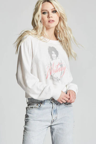 *RECYCLED KARMA Cropped WHITNEY HOUSTON Sweatshirt