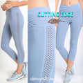 CUTTING EDGE Laser Cut Sides Crop Athleisure Legging Bottoms