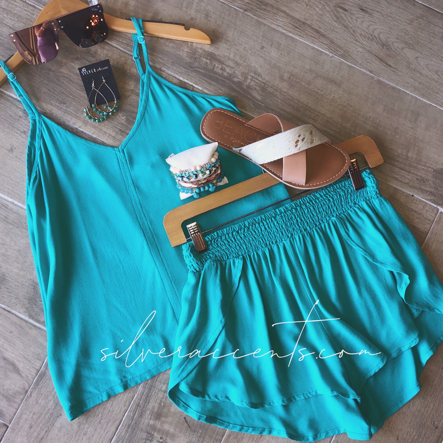 BOBI Beach Crepe LEE Cami Tank Top