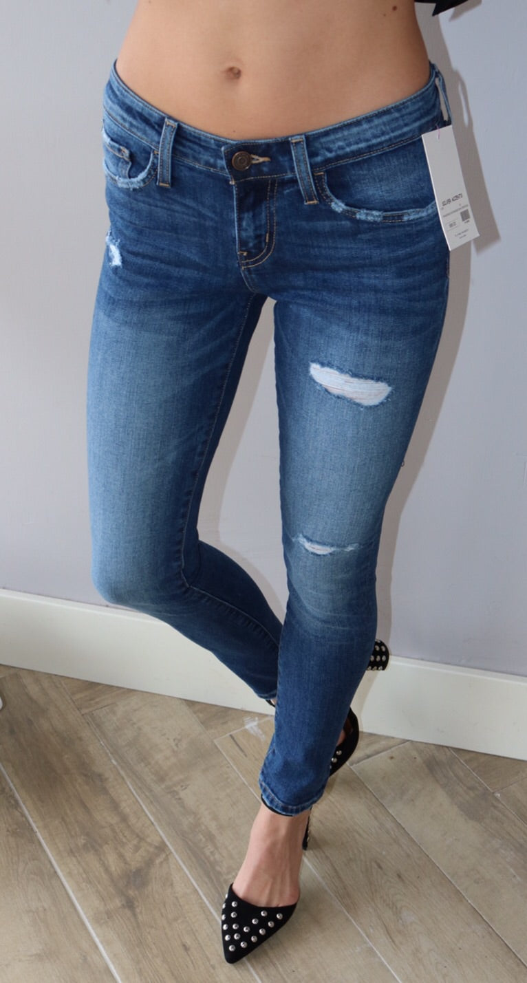 FLYING MONKEY MidRise ALTERNATE BLUE Distressed Skinny Jean