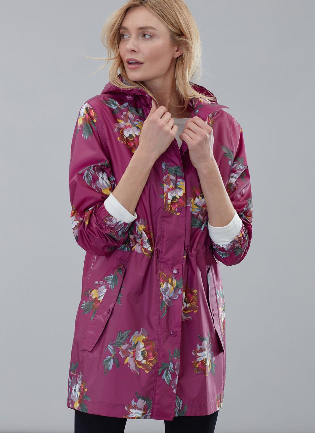 JOULES Peony Pattern GOLIGHTLY Rainjacket