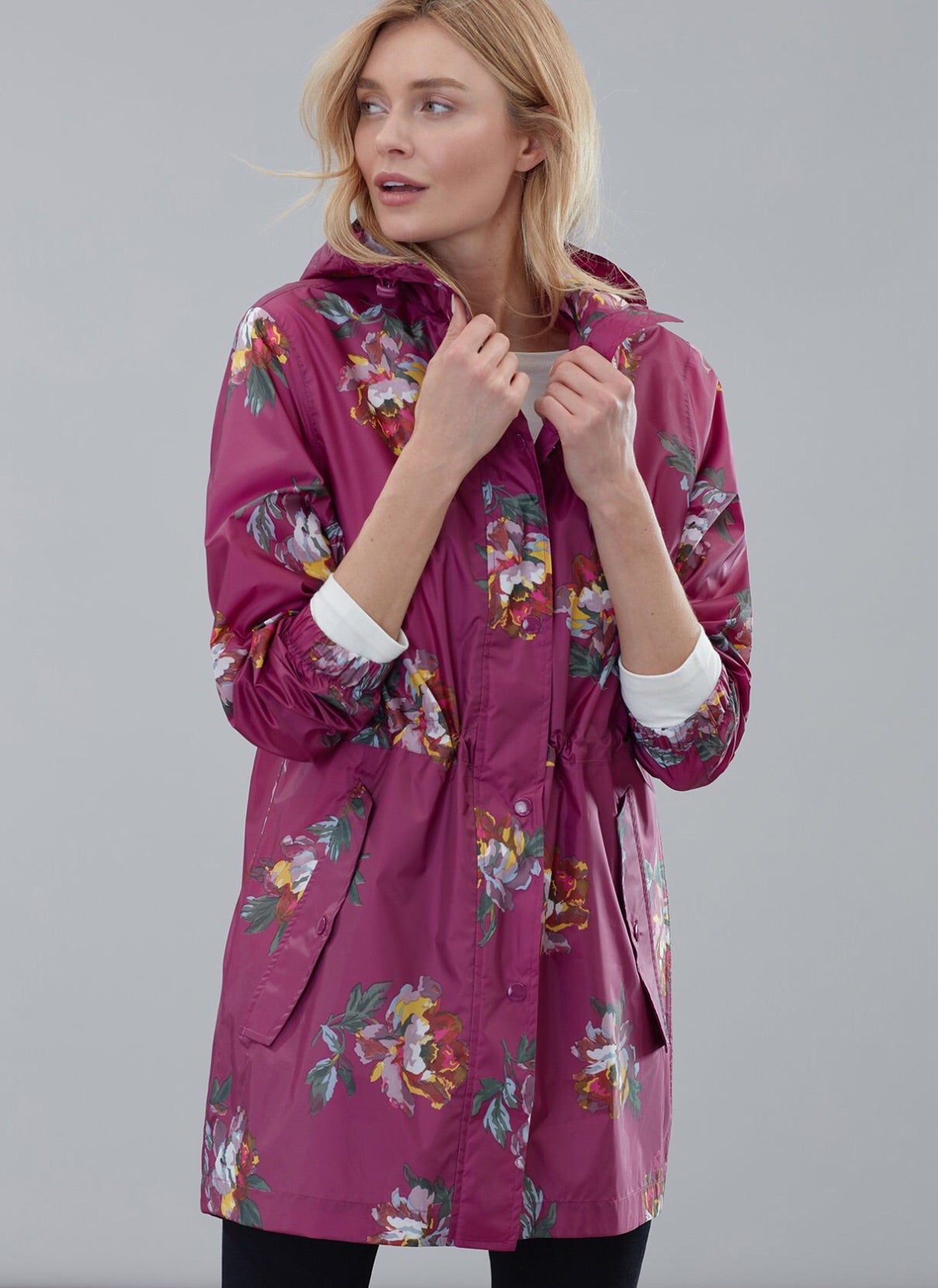 JOULES Peony Pattern GOLIGHTLY Rainjacket