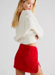 FREE PEOPLE Velvet ANNALISE Mini Skirt