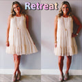 RETREAT Tiered Babydoll Textured Dress