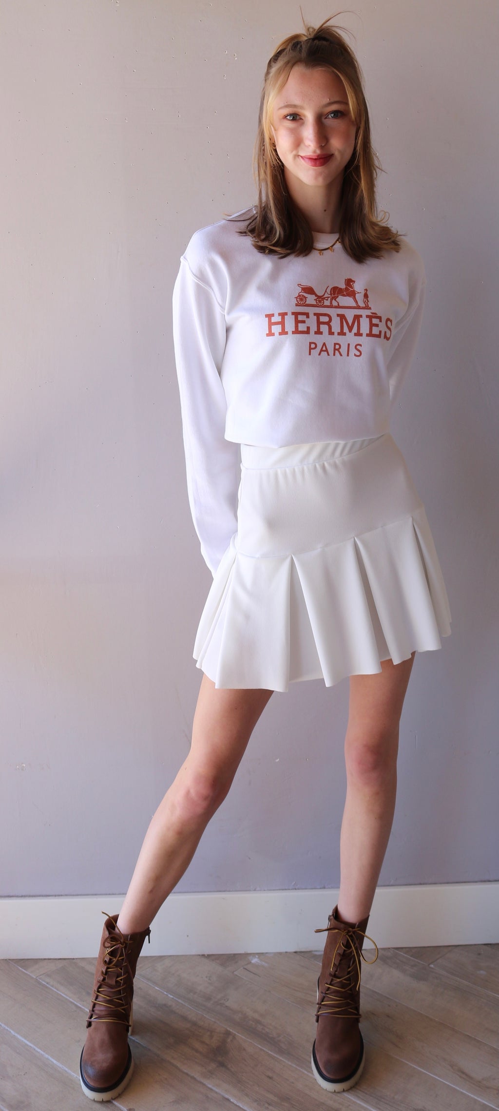 SCOUT Pleated StretchKnit Skirt