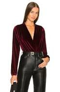 BOBI BLACK Surplice REMARKABLE Velvet Top