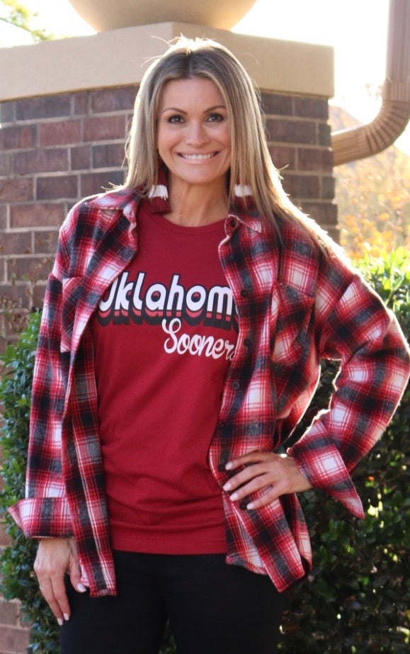 GAMEDAY COUTURE Throw Back VARSITY VIBES LongSleeve Tee Top