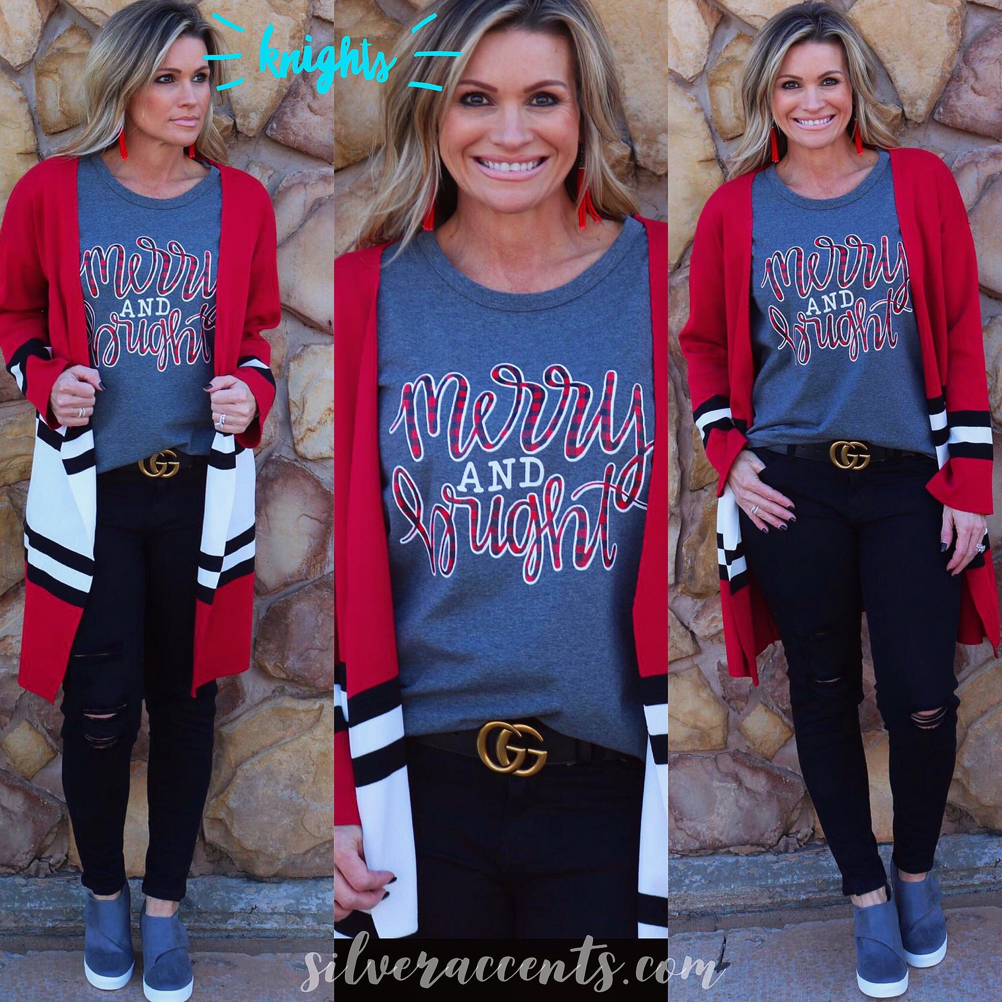 Buffalo Plaid MERRY & BRIGHT Tank Top
