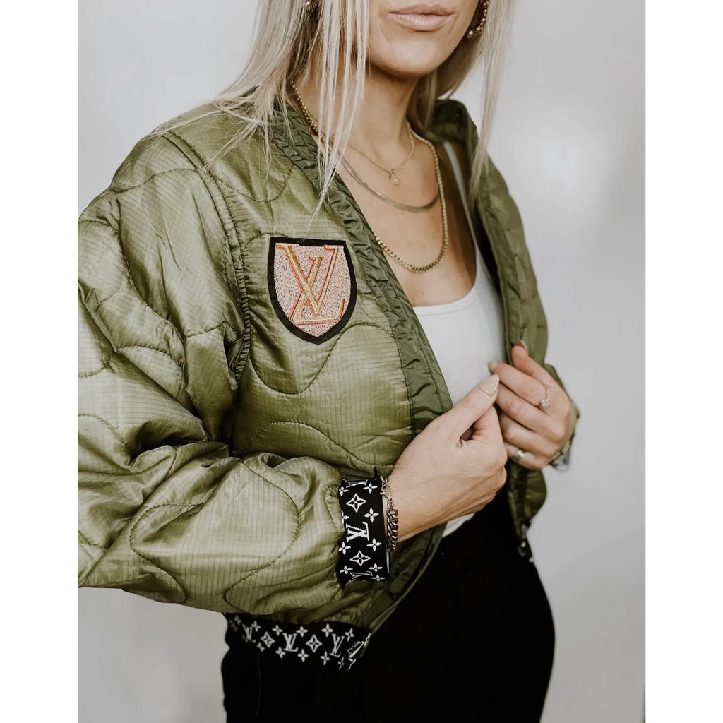 PCH Limited Edition LV Bomber Jacket – Silver Accents