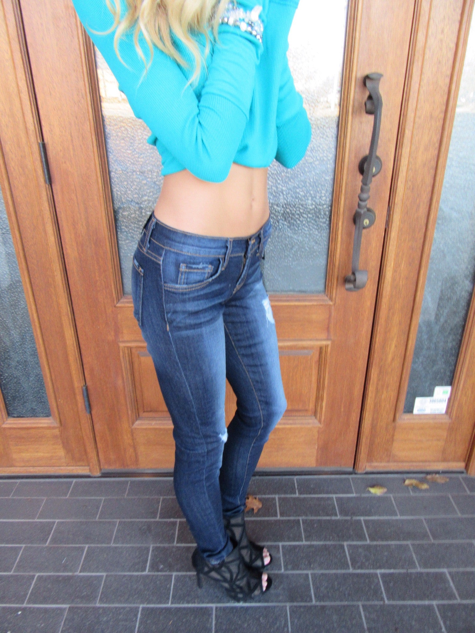 FLYING MONKEY Fused Distressed NIGHTFALL Handwash Skinny Jean