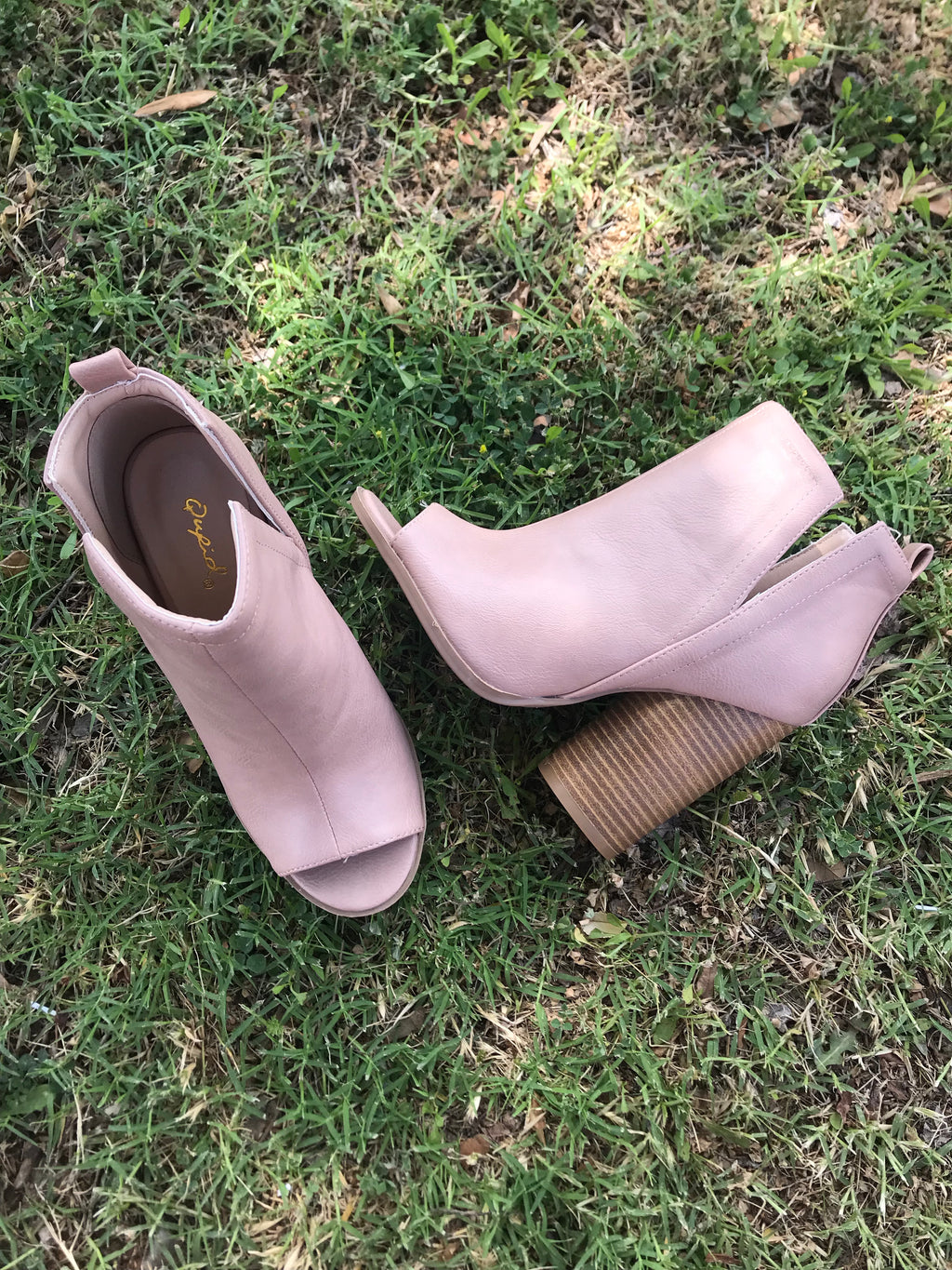 AVENUE Cutout Peeptoe Bootie Shoes