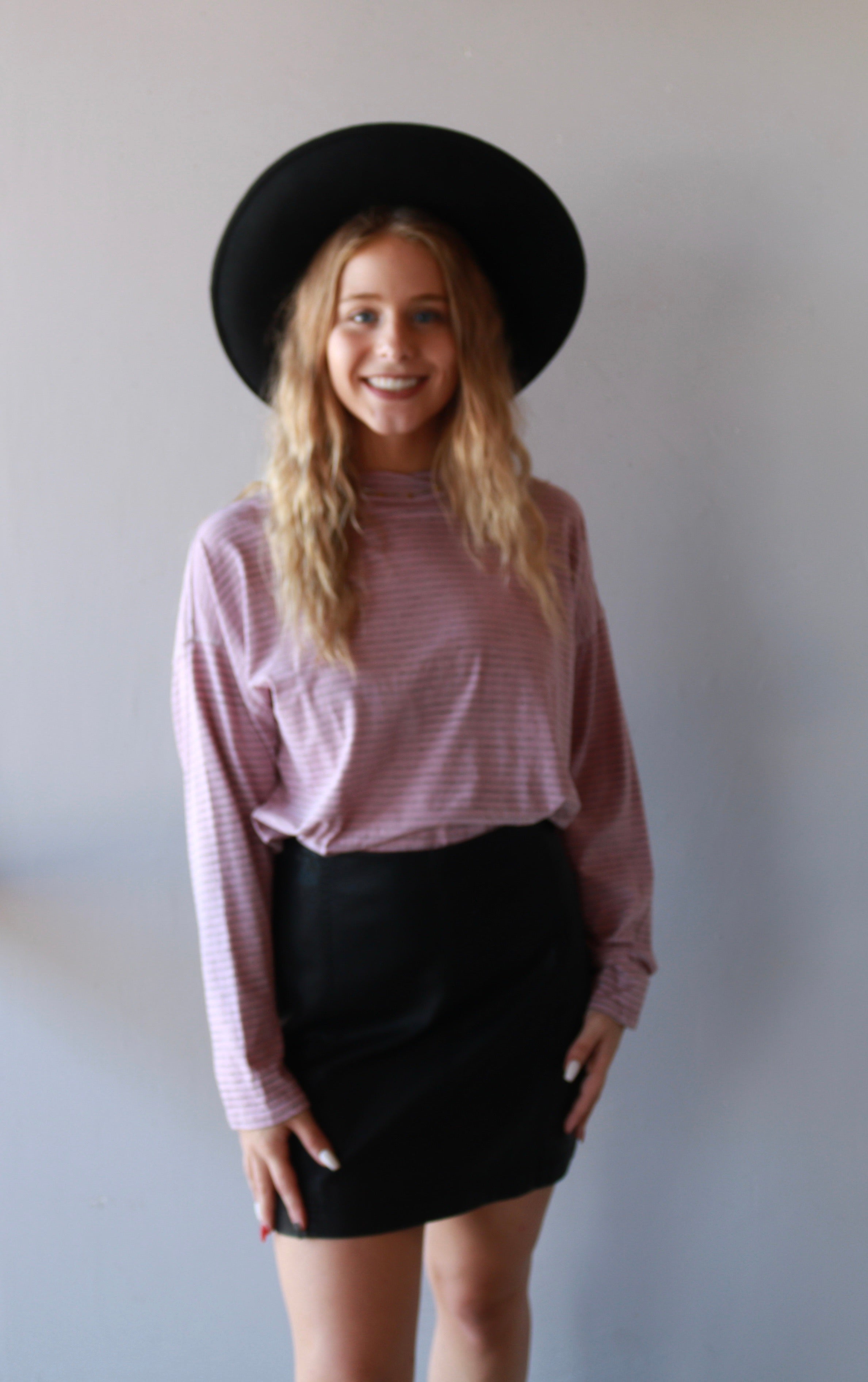 FREE PEOPLE Oversize Stripe BE FREE MockNeck Tunic Top