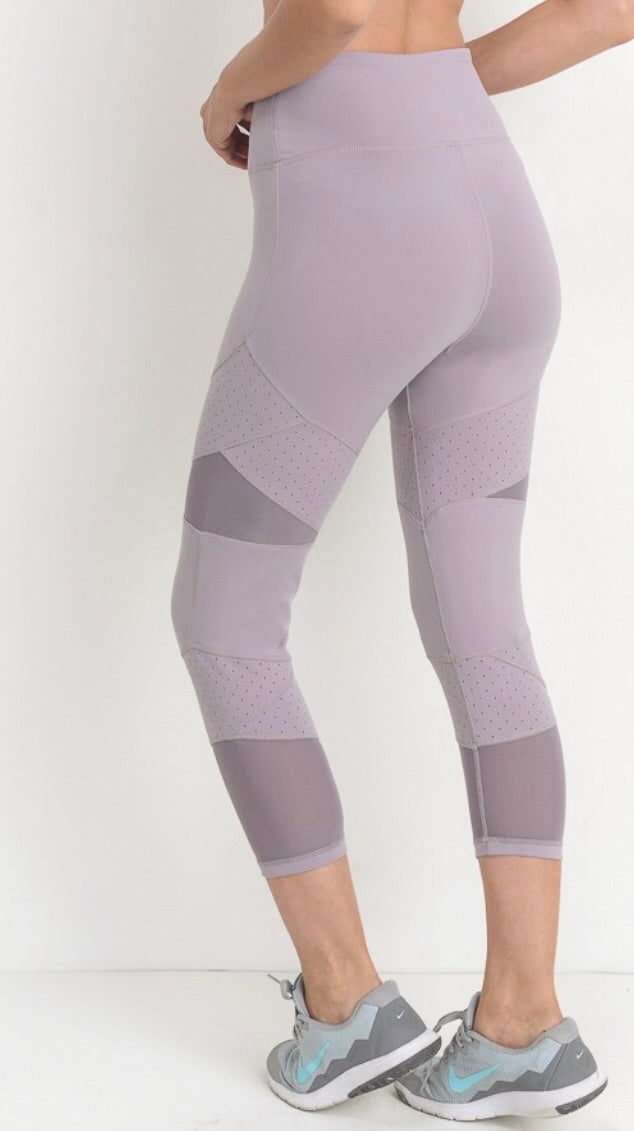 POWER UP Mesh/Perforated Crop Athleisure Legging